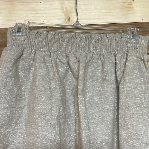 J. Crew size 00 Elegant Tan with Silver throughout Linen/Cotton Blend Mini Skirt - Picture 2 of 8